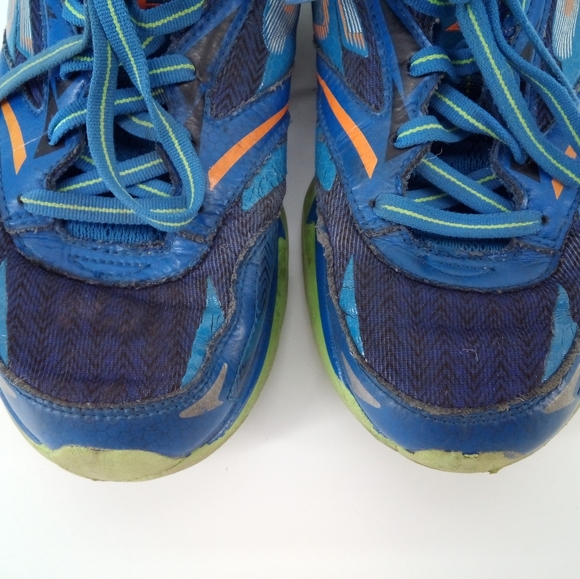 Skechers Go Run 4 Big Kid Blue Green Active Sneakers 3.5 Laces - Picture 6 of 13